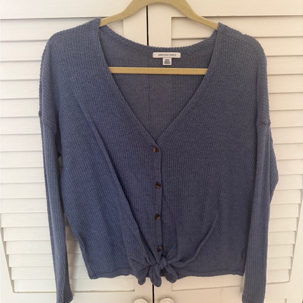 American Eagle Outfitters Gray Knit Sweater